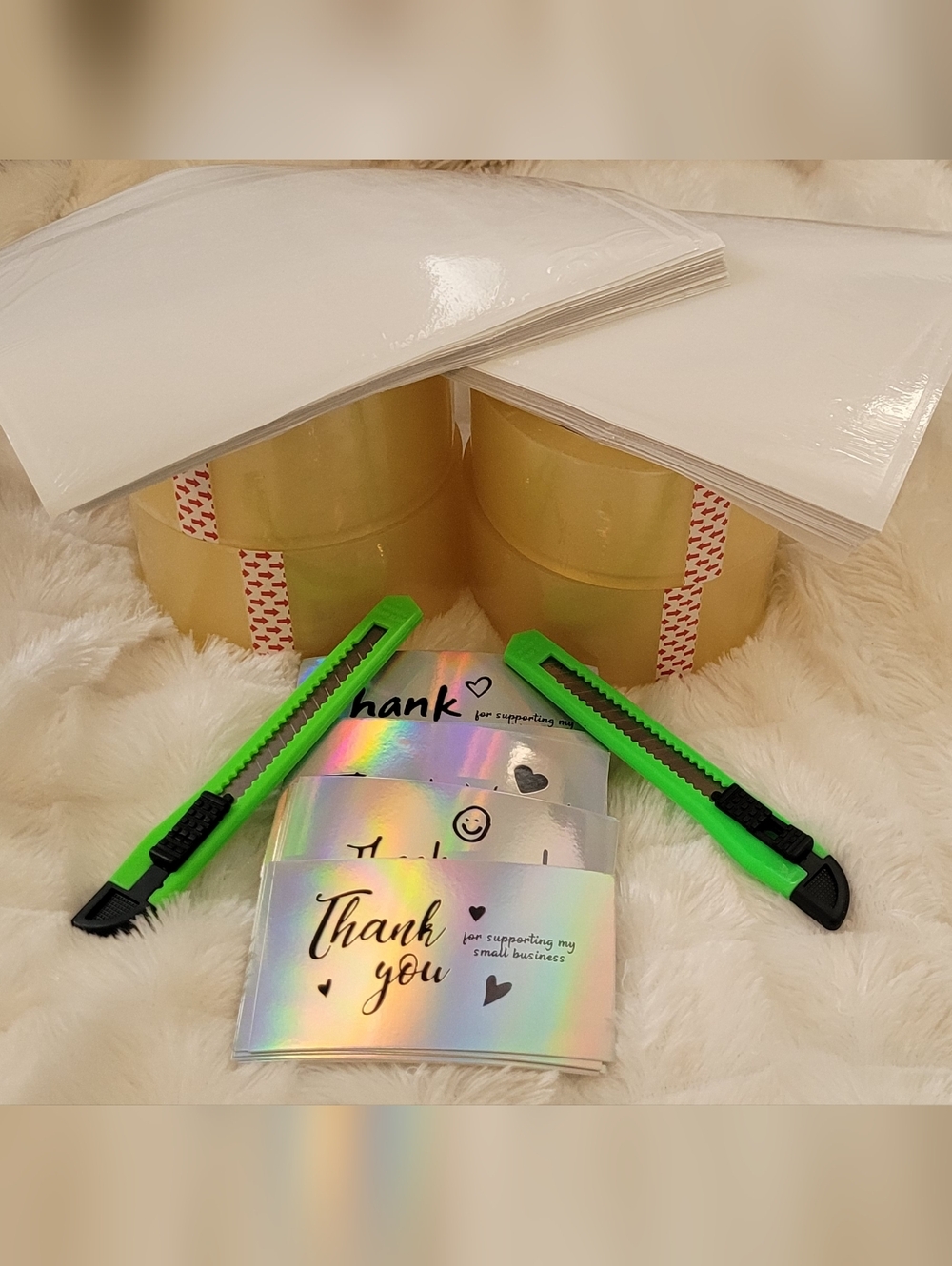 Sophie's Resellers Bundle-Tape, Cutters, Package Pouches & Thank You Cards